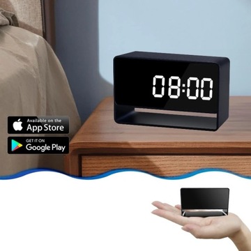 ZEGAR Z UKRYTĄ MINI KAMERĄ SZPIEGOWSKĄ BUDZIK FULL HD WIFI