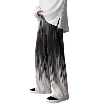 Men Pants Gradient Color Striped Spring Summer Pan