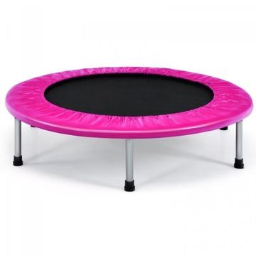 Składana trampolina fitness do zabawy i treningu 97 x 97 x 19 cm Różowa