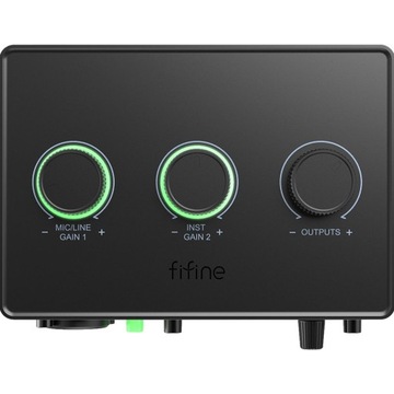 АУДИОИНТЕРФЕЙС FIFINE AMPLI1 STUDIO MIXER XLR PHANTHOM +48 В USB-C