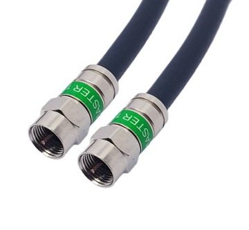 Kabel koncentryczny przewód antenowy 0,75M czarny Wtyk F-Wtyk F 1,1Cu