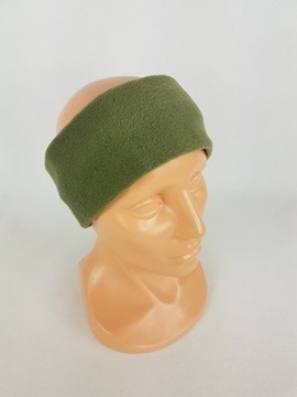 113 ПОВЯЗКА НА ГОЛОВЬ Флисовая, ширина 8 см, ЗЕЛЕНАЯ