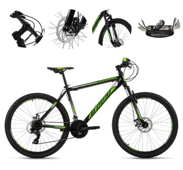 Rower Górski Męski Koła 26 Tarczowe MTB Amortyzacja Shimano Młodzieżowy