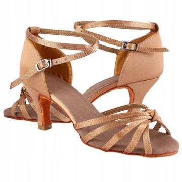 BUTY DO TAŃCA ELEGANCKIE OBCASY SANDAŁY DAMSKIE