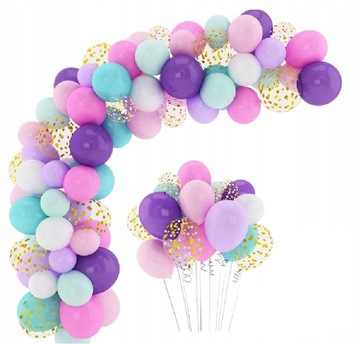 BALONY GIRLANDA z taśmą SYRENKA jednorożec UNICORN