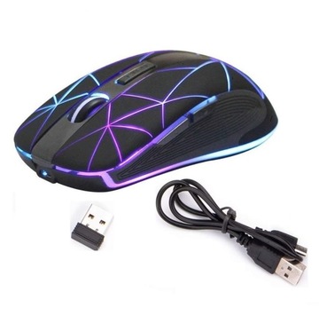 Rii Mysz bezprzewodowa RGB Laptopa MacBook Windows