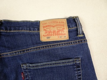 Levi's Levis 520 Jeansy Spodnie Flex 34/34 pas 92 cm