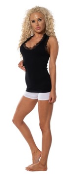 ФУТБОЛКА НА РЕМЕНКАХ ЖЕНСКАЯ БЛУЗКА С КРУЖЕВНОЙ РУБАШКОЙ L/XL