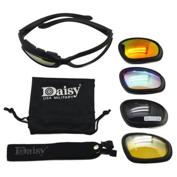 ПОЛЯРИЗОВАННЫЕ СОЛНЦЕЗАЩИТНЫЕ ОЧКИ ТАКТИЧЕСКИЕ СПОРТИВНЫЕ ВЕЛОСИПЕДНЫЕ ОЧКИ DAISY C5