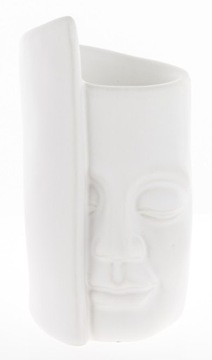 АРОМАТИЧЕСКИЙ КАМИН, БЕЛАЯ КЕРАМИКА, МАСЛО ВОСК, 15 см, Лицо