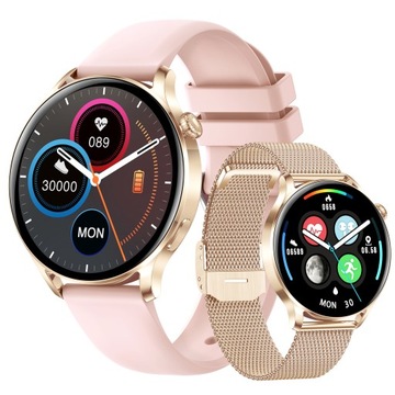 SMARTWATCH ZEGAREK ROZMOWY PULS 2 PASKI DAMSKI PL