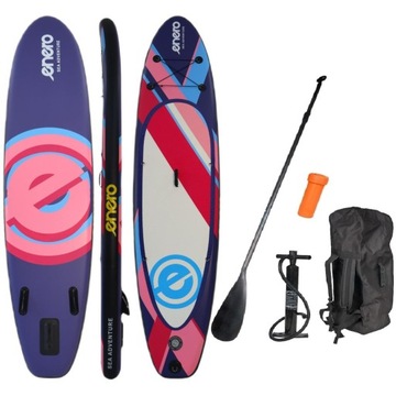 ZESTAW - DESKA SUP DMUCHANA ENERO 320X76X15CM PURPLE