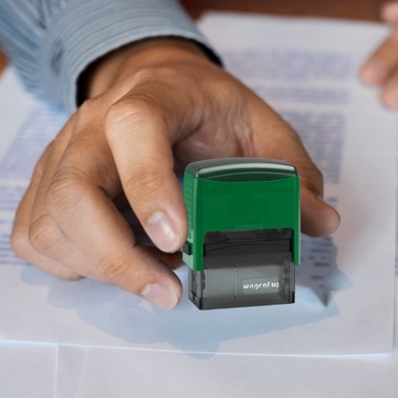 WAGRAF B2s ШТАМП ДЛЯ 4 СТРОК НАЗВАНИЯ КОМПАНИИ ОФИСНЫЙ ДИЗАЙН + ЛАСТИК