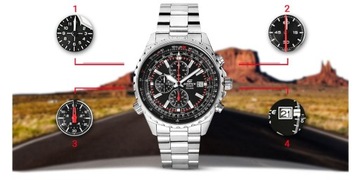 Мужские часы CASIO EDIFICE, оригинальная гарантия, хронограф Neobrite, дата