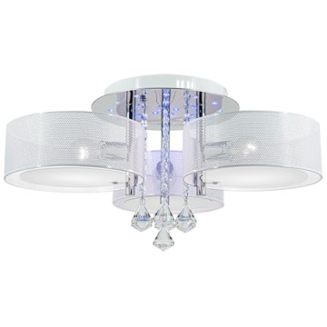 ANTILA Потолочный светильник 3xE27 + 22 светодиода белый пульт дистанционного управления кристаллы хром DRS8006/3 WH NET