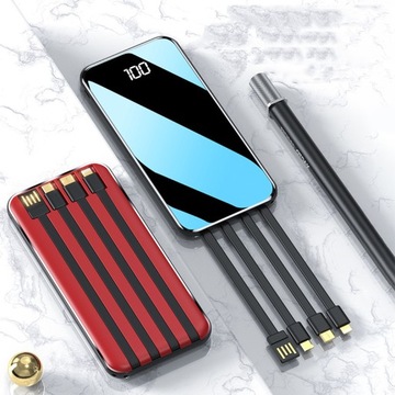 УНИВЕРСАЛЬНЫЙ POWERBANK 20000 мАч MICRO USB-C USB LED