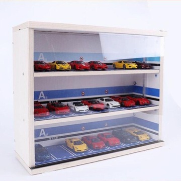 Парковка 1/64 Модель парковки Синий Белый