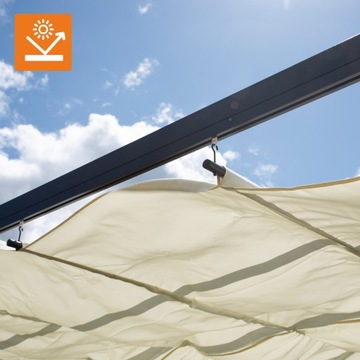 Терраса Pergola Garden Gazebo 3x3m бежевая металлическая кровельная терраса Milos
