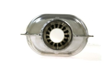 ГЛУШИТЕЛЬ В КОРПУСЕ КАТАЛИТИЧЕСКОГО НЕЙТРАЛИЗАТОРА, КРУГЛЫЙ ПРОХОД 55