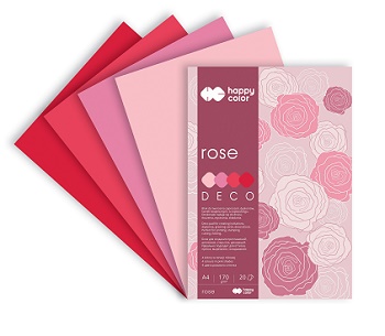 Blok Deco Happy Color A4 Rose 170g 5 kol.20 ark.