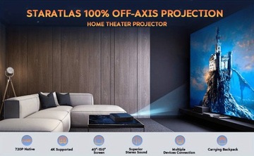 2023 New Mini Portable Projector 4K Supported Outdoor Proj