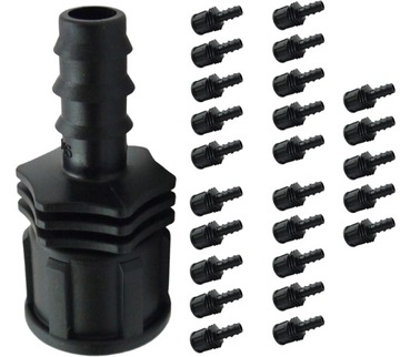25x ŁĄCZNIK PRZYŁĄCZE 1/2 na wąż kran LINIA KROPLUJĄCA Złączka wtyk 16mm