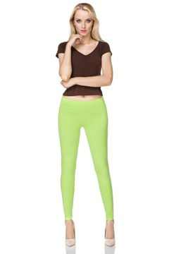 DAMSKIE LEGGINSY Z WYSOKIM STANEM BAWEŁNA LWP L/40