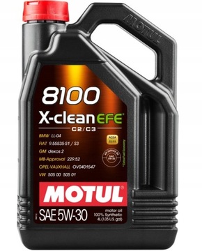 OLEJ MOTUL 5W-30 8100 X-CLEAN EFE 4L