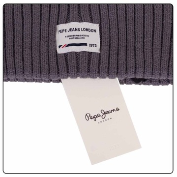 PEPE JEANS CZAPKA ZIMOWA GRIFFIN HAT GRAFITOWA