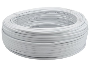 Kabel przewód OMYp 2x0,75 biały linka płaski 100m