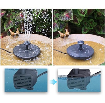 СОЛНЕЧНЫЙ ФОНТАН ДЛЯ ПРУДА 400л/ч С АККУМУЛЯТОРОМ 5ВТ