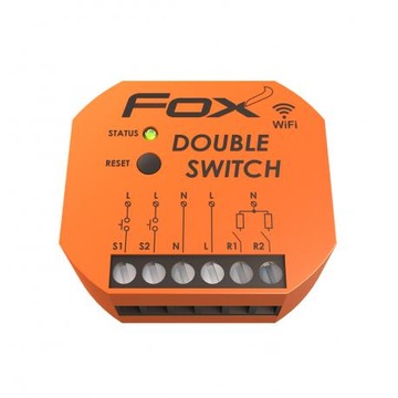 Przekaźnik 2-kanałowy WiFi 230V F&F Fox WI-R2S2-P