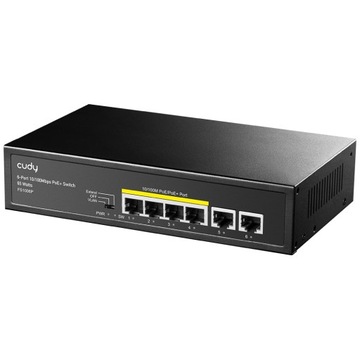 CUDY SWITCH PoE+ SF1006P 6xRJ 65W