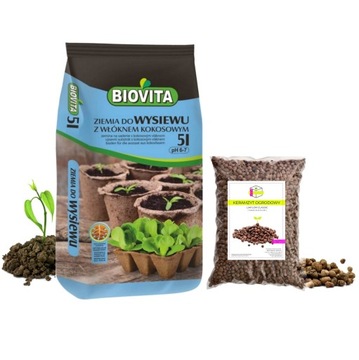 Земля для посева с кокосовым волокном 5l Biovita Universal, легкий вес