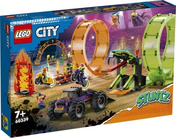 LEGO 60339 CITY KASKADERSKA ARENA Z DWOMA PĘTLAMI