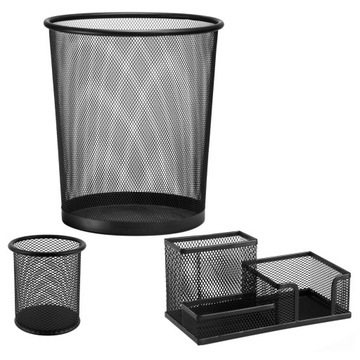 Контейнер для мусора METAL MESH, ажурный, 12л, Контейнер для бумаги ОФИС, СЕРЫЙ