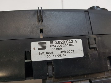 PANEL KLIMATIZACE SEAT IBIZA 3 6L0820043A