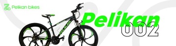 ГОРНЫЙ ВЕЛОСИПЕД MTB PELIKAN 26 ДЮЙМОВ, ЛЕГКОСПЛАВНЫЕ КОЛЕСА SHIMANO ALURAMA