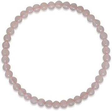 Bransoletka z KWARCU RÓŻOWEGO kamienie naturalne na MIŁOŚĆ koraliki 4mm