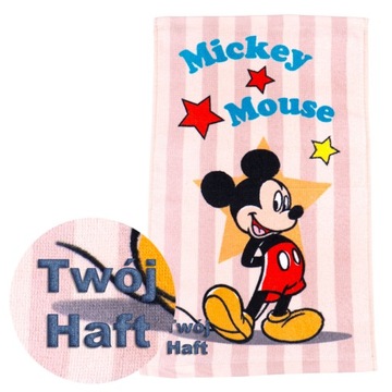 Ręcznik z haftem imię do przedszkola 30x50 Myszka Mickey MIKI