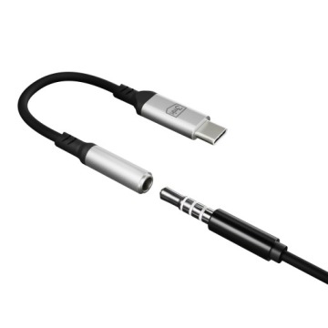 Переходник 3МК USB-C — гнездо 3,5 мм, черный, типа «мама»
