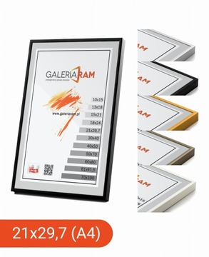 Rama,ramka ALUMINIOWA 21x29,7(A4)-alu G ze szkłem!