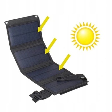 BATERIA SOLARNA TURYSTYCZNA TURYSTYCZNY PANEL SOLARNY SKŁADANA 5V 20W