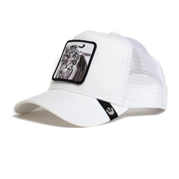 Czapka z daszkiem Goorin Bros White Tiger Trucker biała tygrys