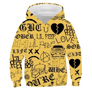 Забавная 3D толстовка с капюшоном Lil Peep, детская толстовка для женщин