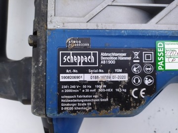 SCHEPPACH Отбойный молоток 60 Дж 1900 Вт AB1900