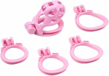 МАЛЕНЬКИЙ ЛЕГКИЙ ПОЯС ЦЕЛОМУДРИЯ COBRA S PINK CHASTITY PENIS CAGE