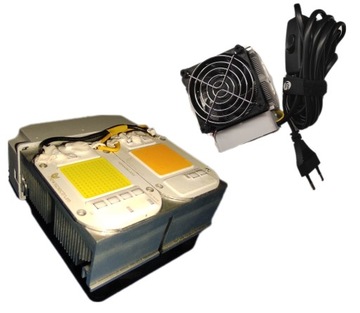 LAMPA LED GROW DO UPRAWY ROŚLIN 70W NA RADIATORZE 50W 6500K oraz 20W 3500K