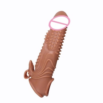 Reusable Penis Sleeve Big Penis Extender Condom Cock Extension Dick