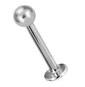 Tytanowy labret - piercing tragus 1,2/7/3 srebrny